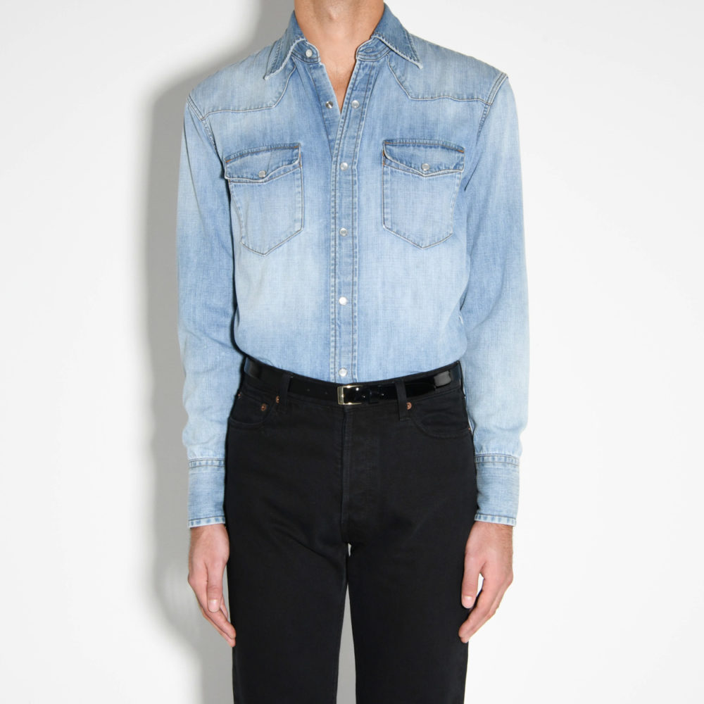 thin belt patent leather black front