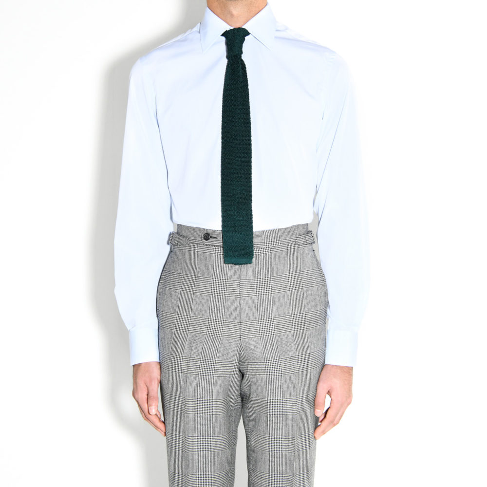 silk knit tie forest green front