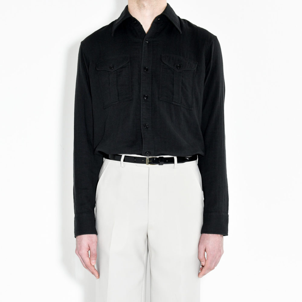 BOY-SCOUT-SHIRT-IN COTTON-GAUZE-BLACK