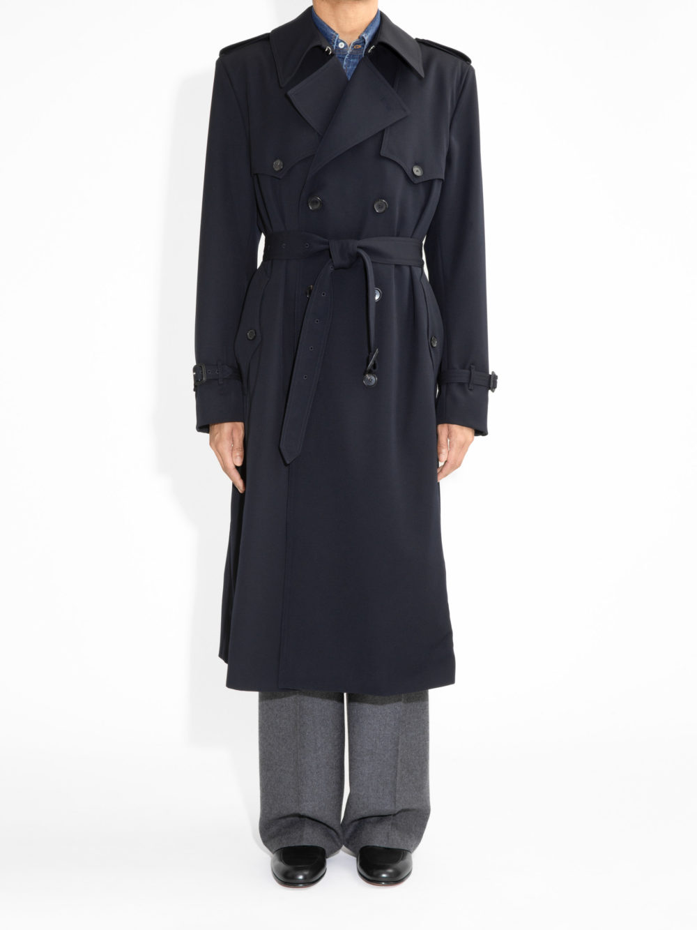 TRENCH-COAT EN GABARDINE - BLEU MARINE1
