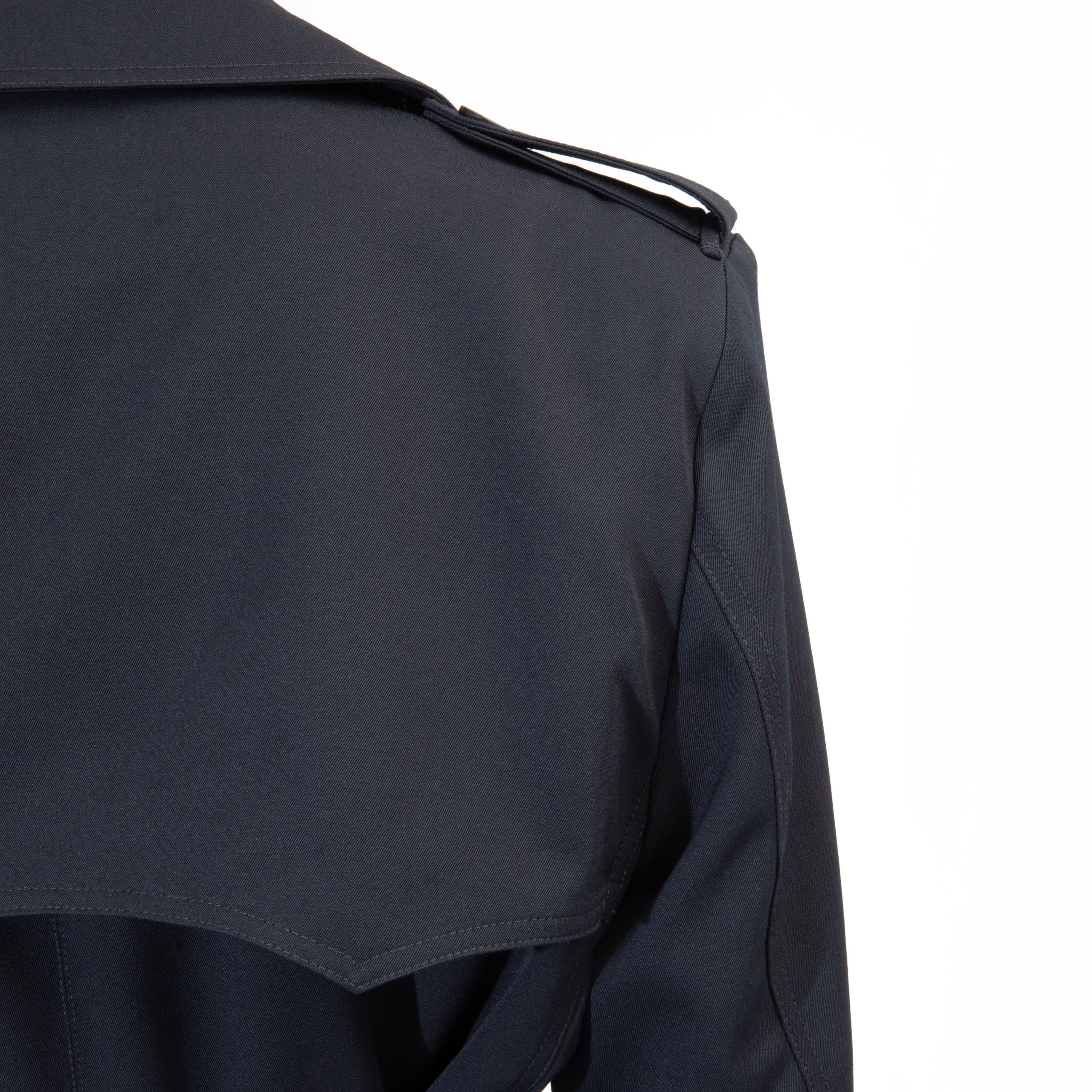 TRENCH COAT IN GABARDINE - NAVY - Image 6
