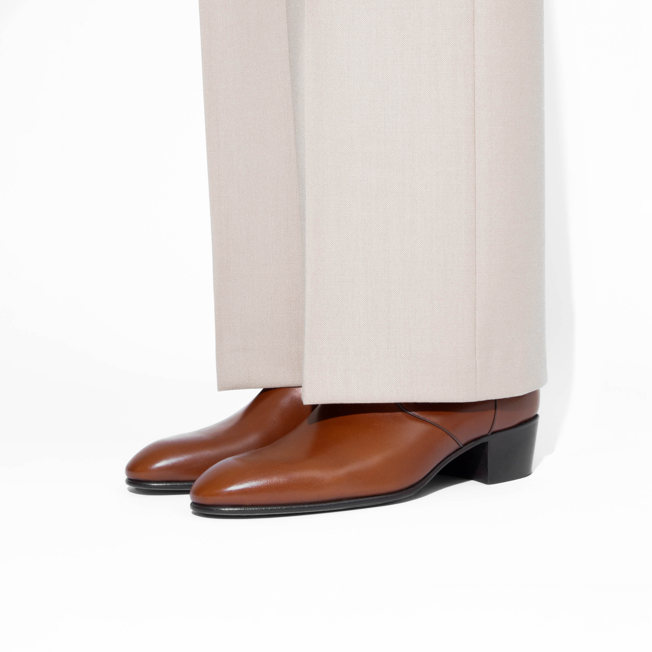 BOTTINES ZIPPÉES EN CUIR BOX - BOLET1