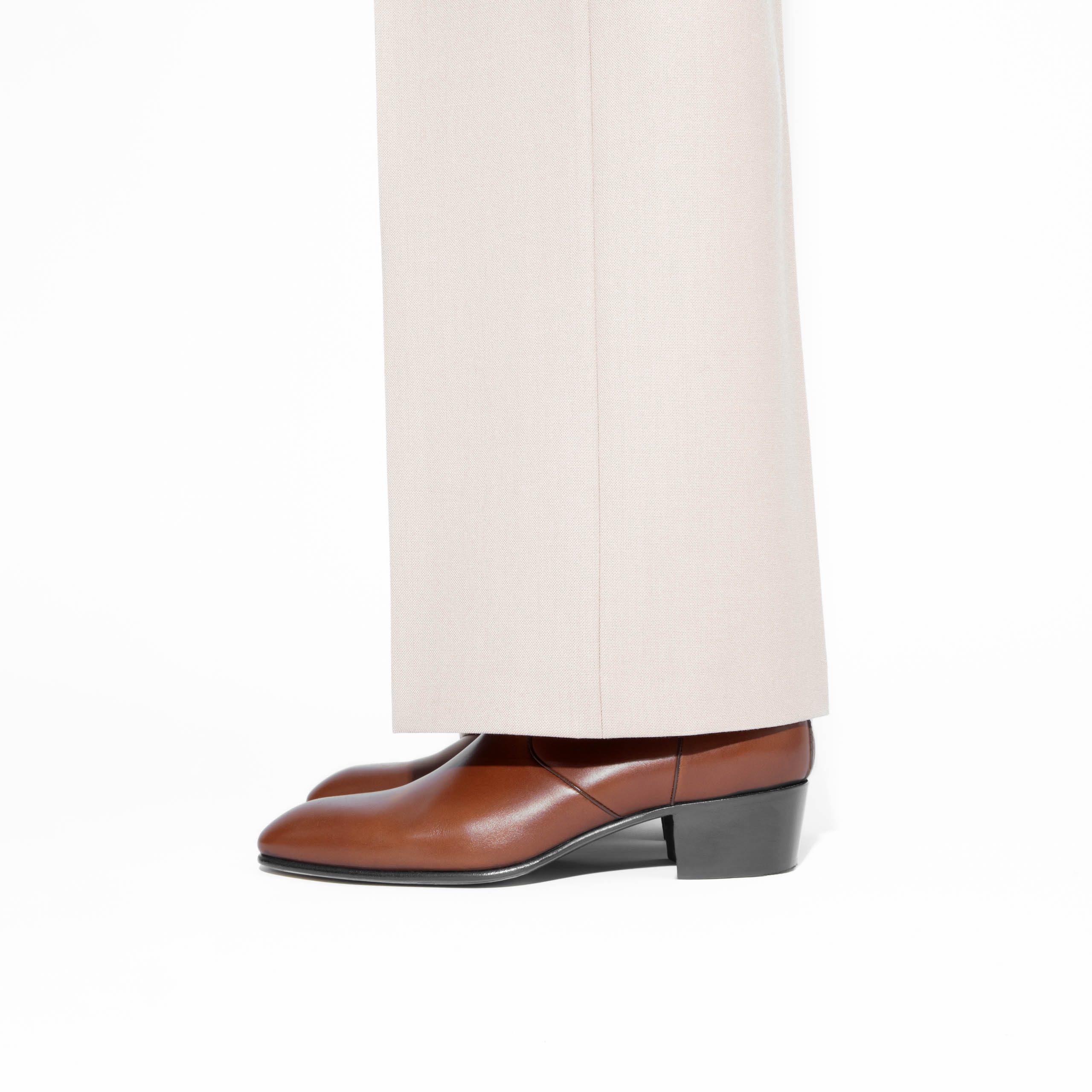 ZIPPED BOOTS IN BOX LEATHER - BOLLET - Image 3