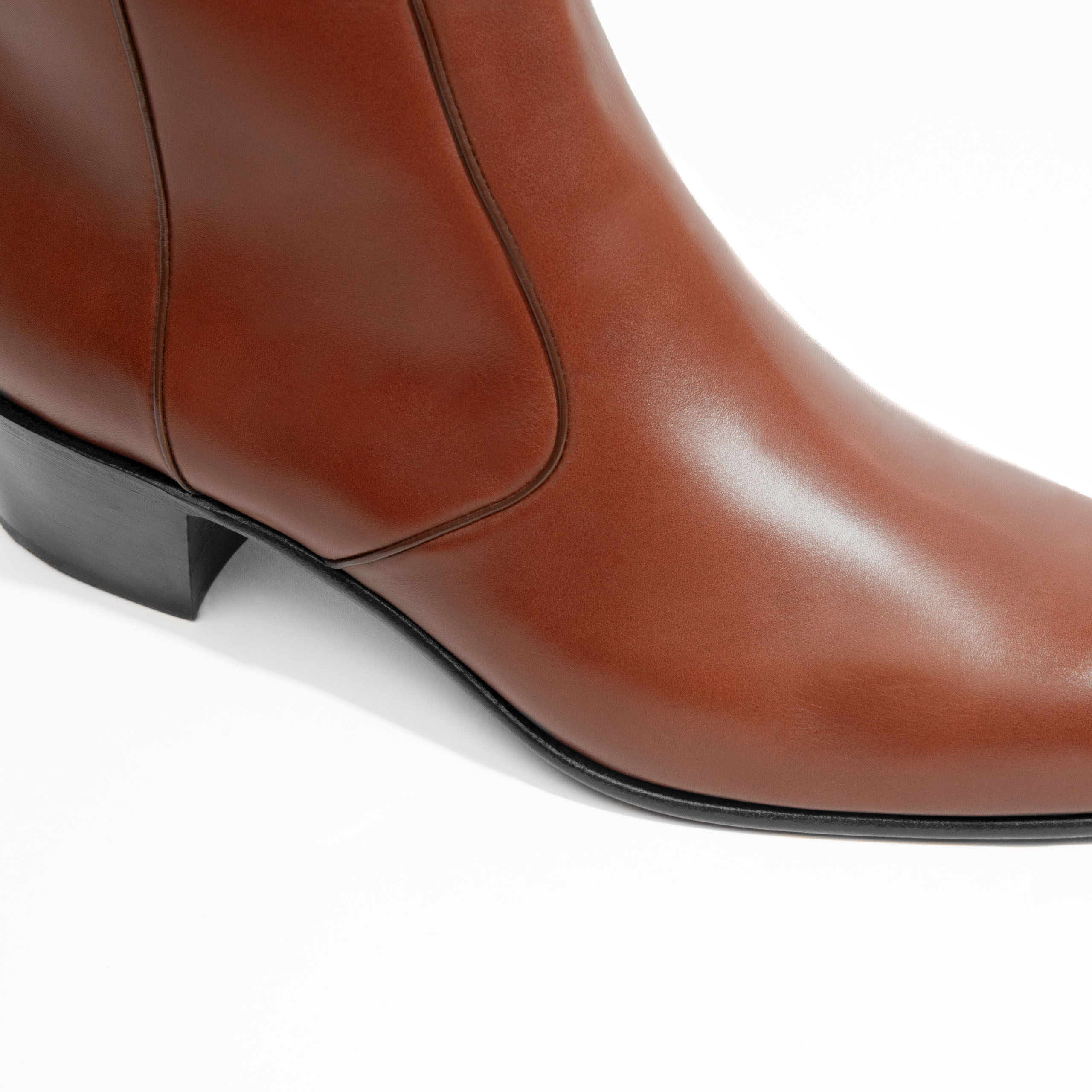 ZIPPED BOOTS IN BOX LEATHER - BOLLET - Image 4