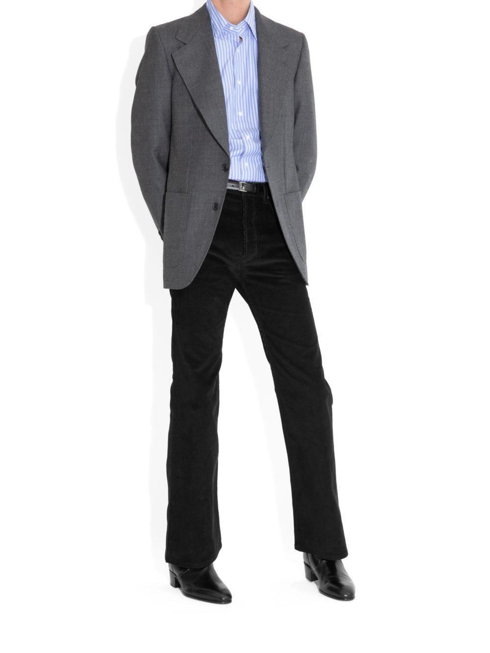 JEAN ÉVASÉ TAILLE HAUTE EN VELOURS CÔTELÉ - NOIR_6