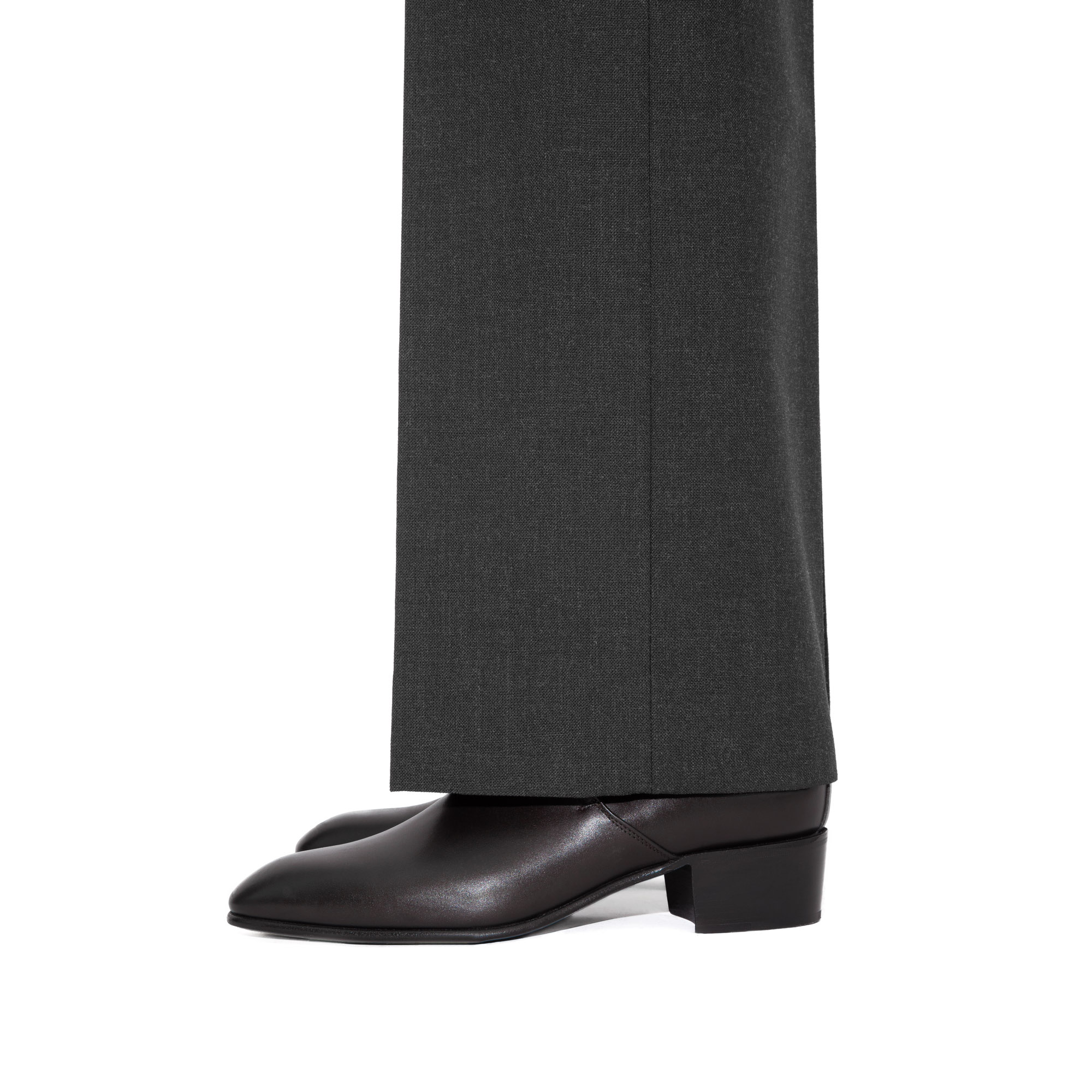 BUCKLED BOOTS IN BOX CALFSKIN - EBONY - Image 2