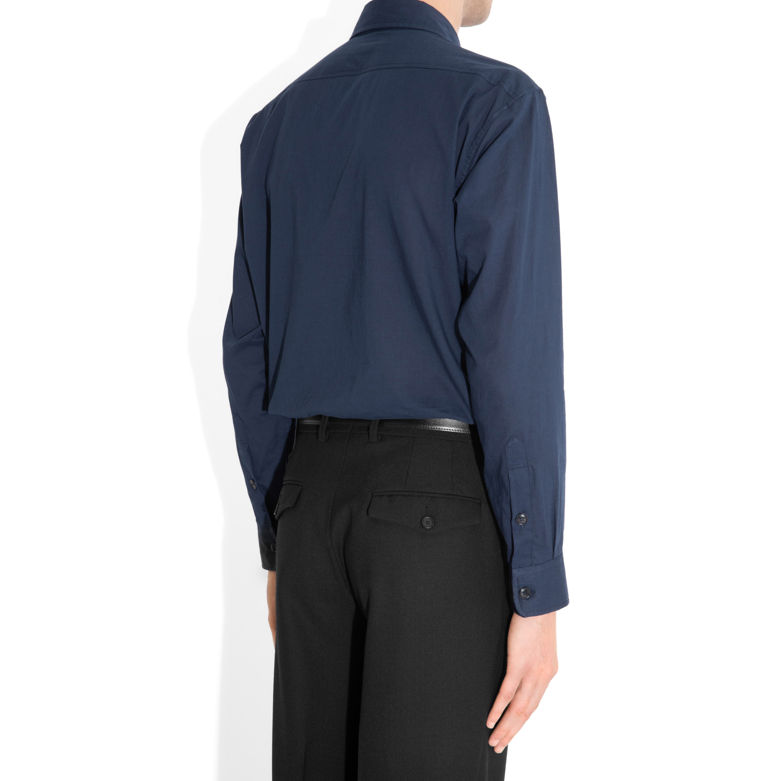 BOY SCOUT SHIRT IN COTTON LAWN - NAVY - Image 3