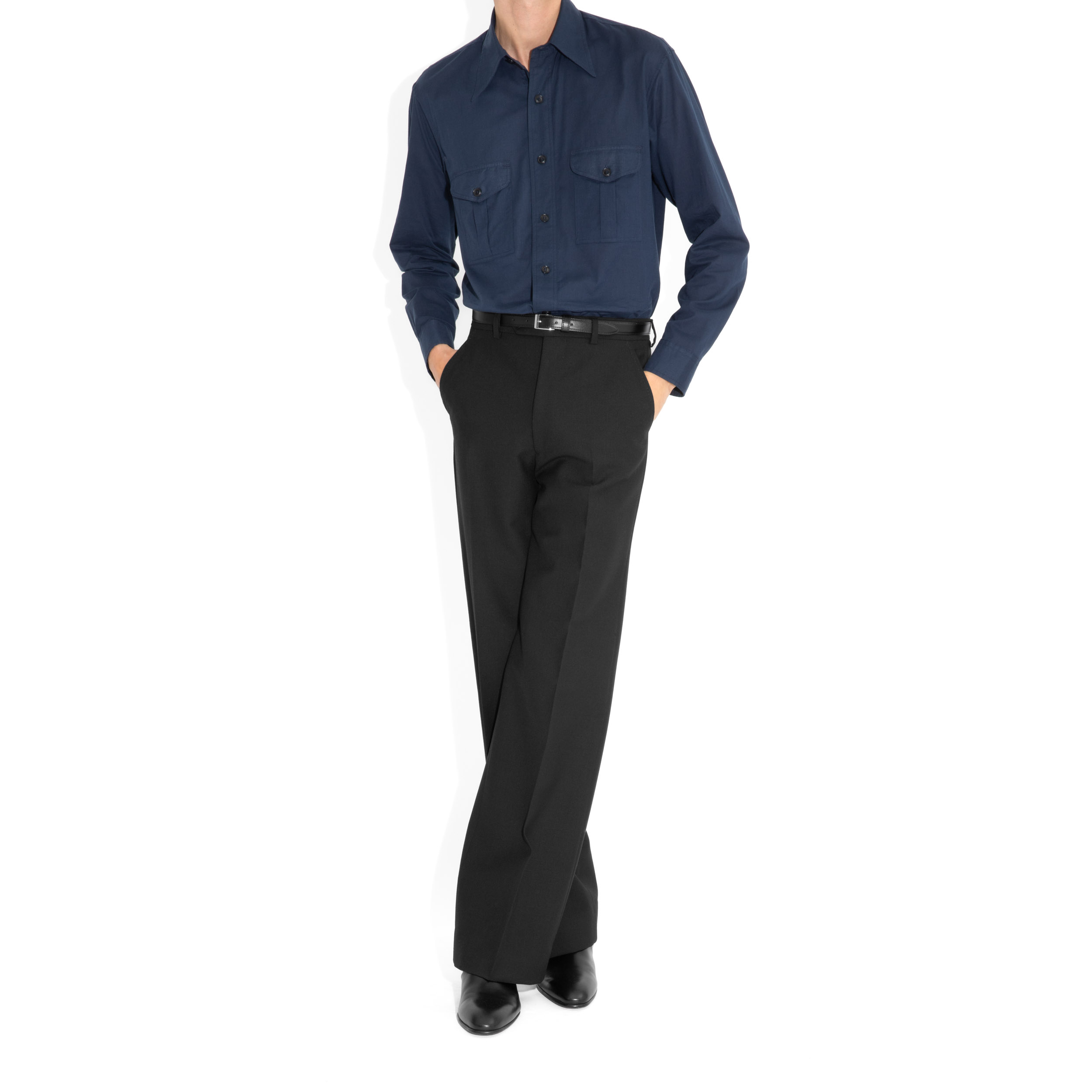 BOY SCOUT SHIRT IN COTTON LAWN - NAVY - Image 5