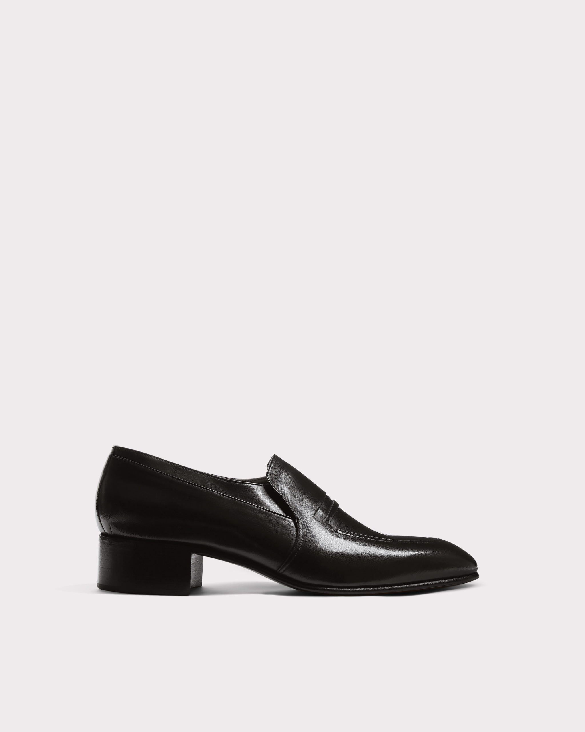 PENNY LOAFERS IN ANILINE KIDSKIN - BLACK - Image 4