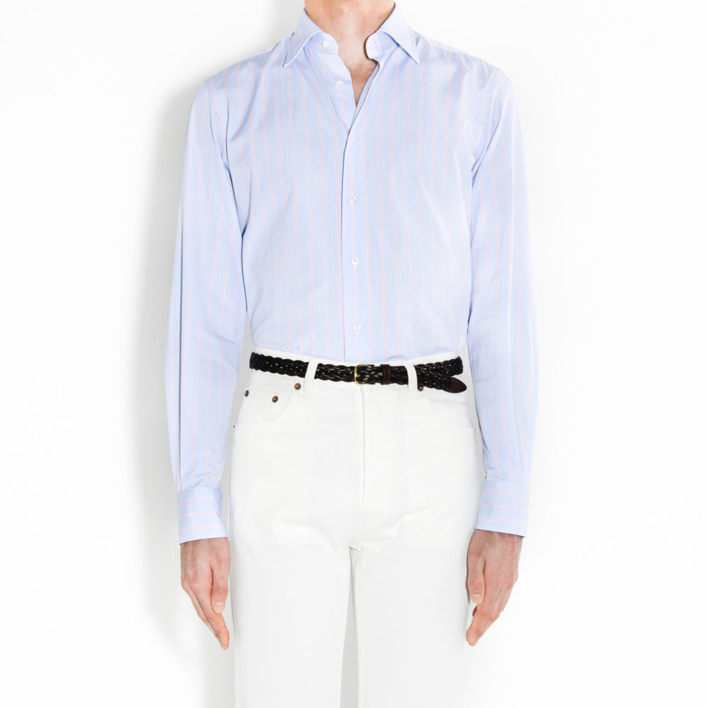 CEINTURE FINE EN CUIR TRESSÉ - MARRON FONCÉ_1a