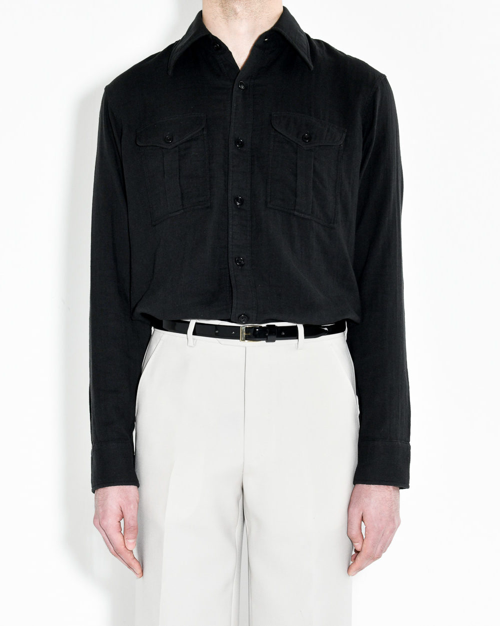 CHEMISE BOY SCOUT EN GAZE DE COTON - NOIR_1