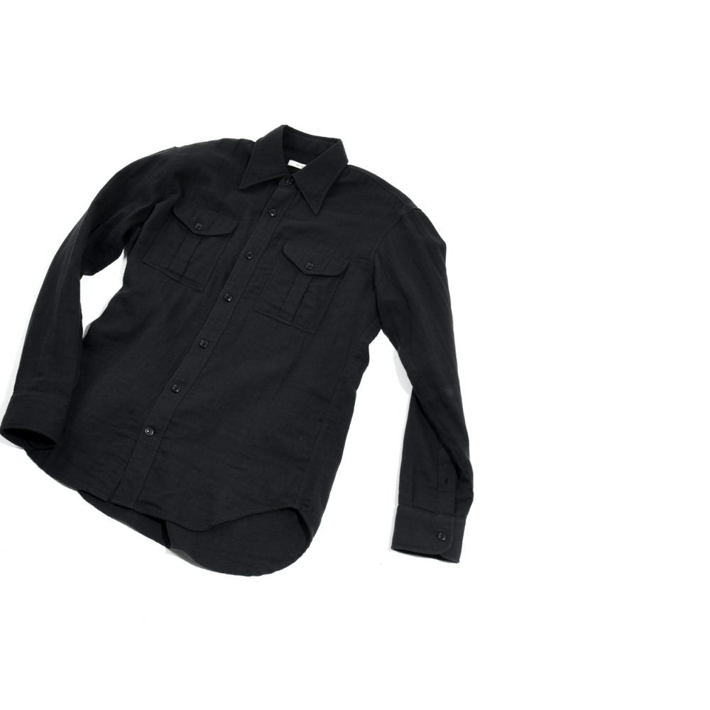 CHEMISE BOY SCOUT EN GAZE DE COTON - NOIR