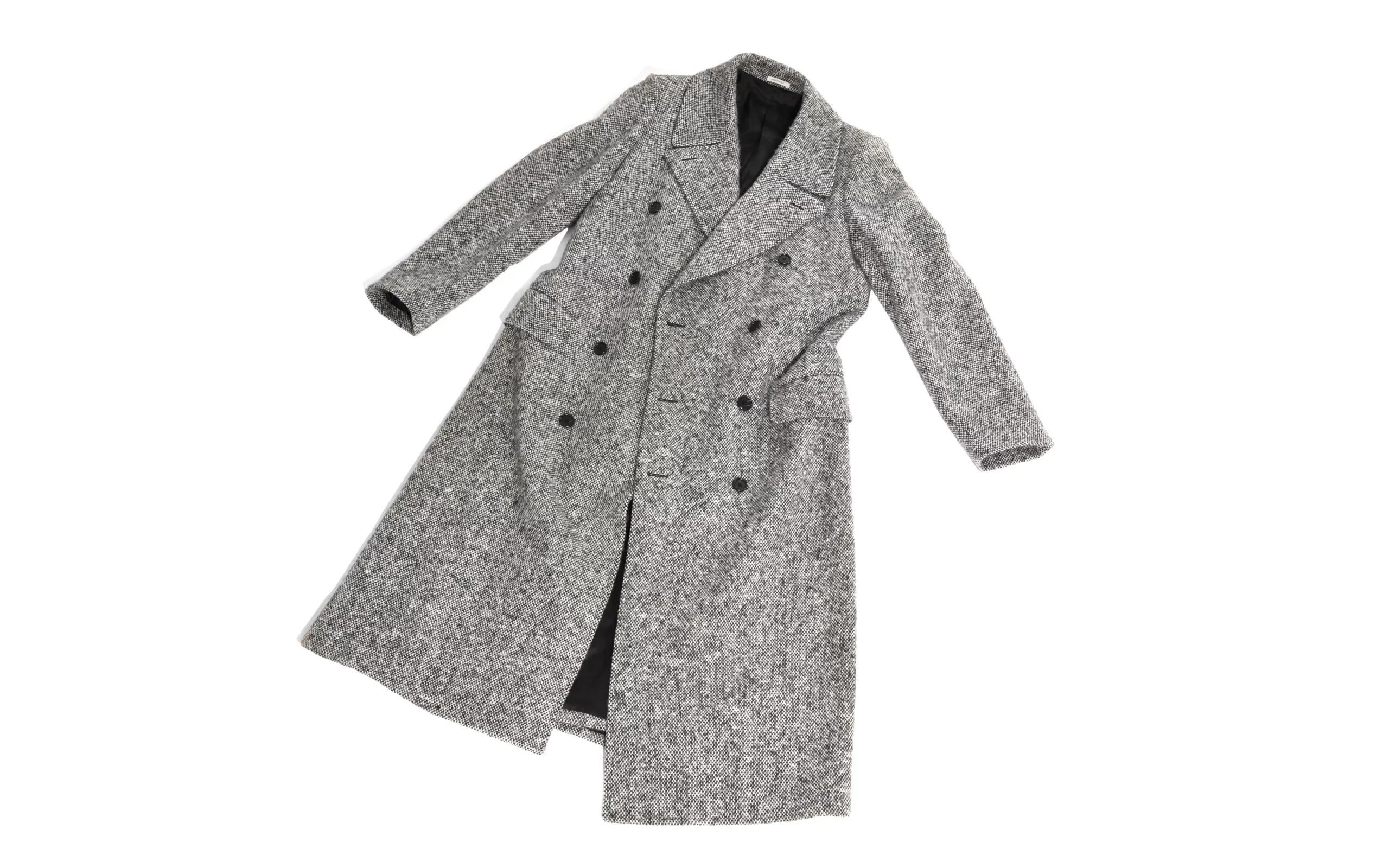 MANTEAU CROISÉ EN TWEED - NOIR ET BLANC – Image 6