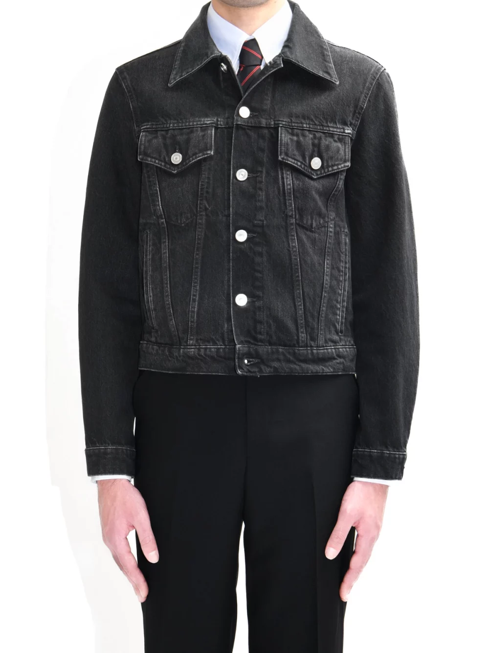 VESTE TRUCKER EN DENIM - NOIR DÉLAVÉE