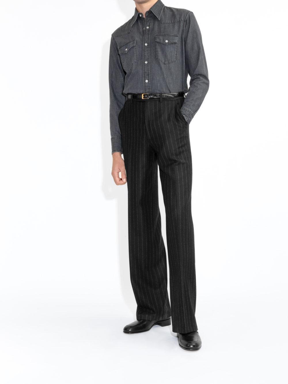 CHEMISE WESTERN EN DENIM - BLACK6