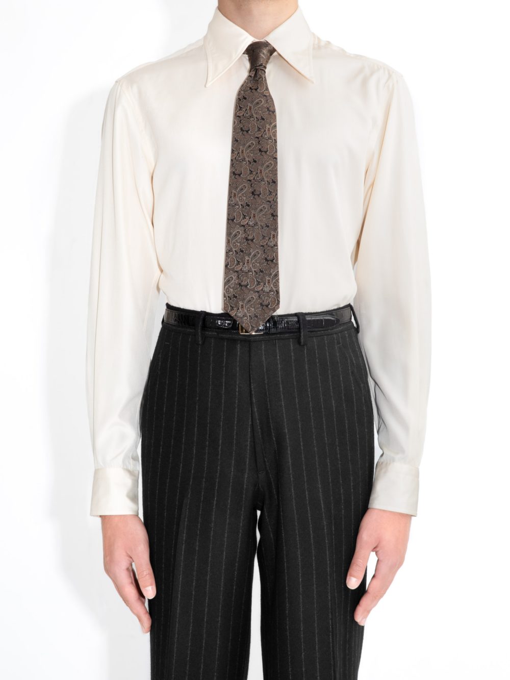 CRAVATE EN SOIE - PAISLEY BRONZE1