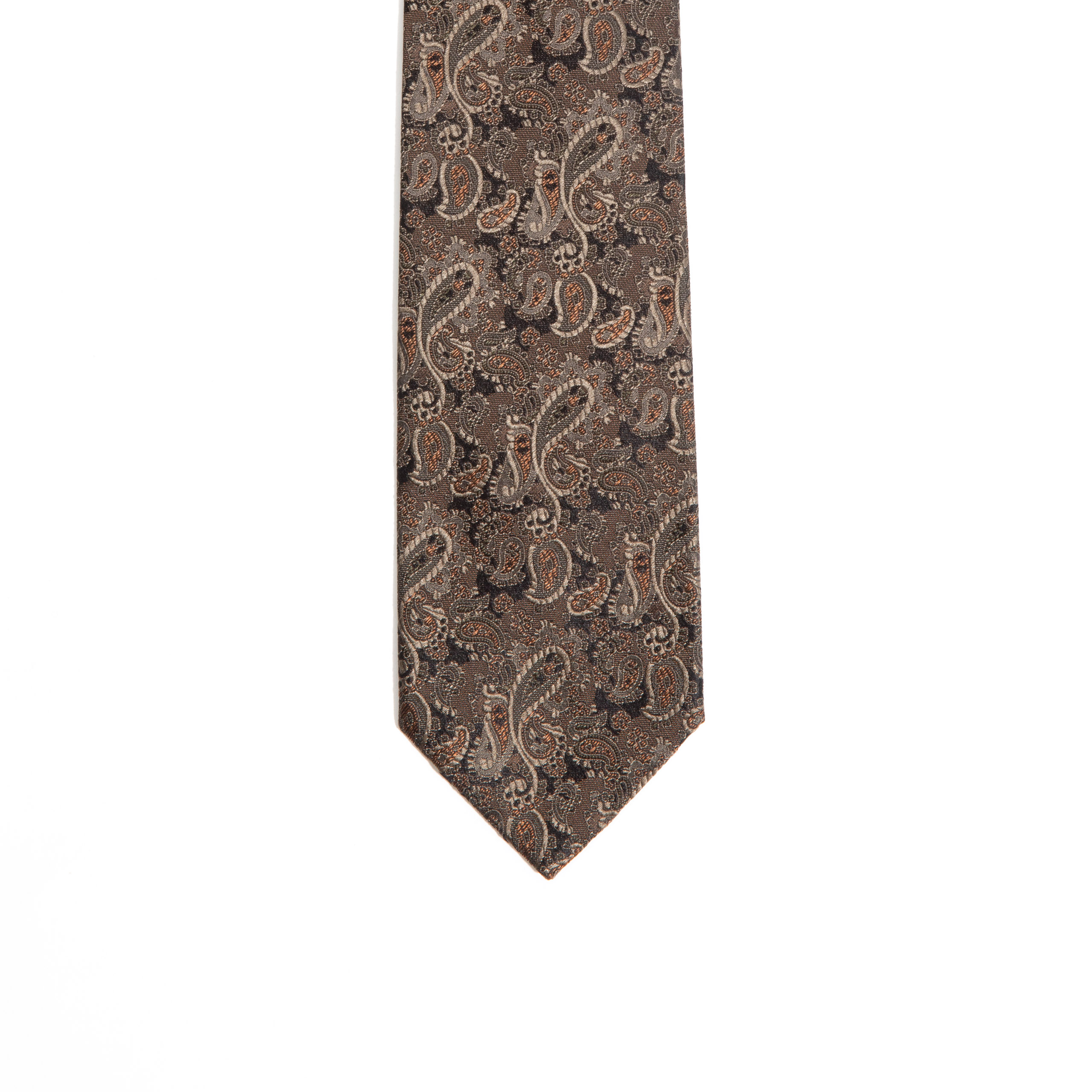 CRAVATE EN SOIE - PAISLEY BRONZE1