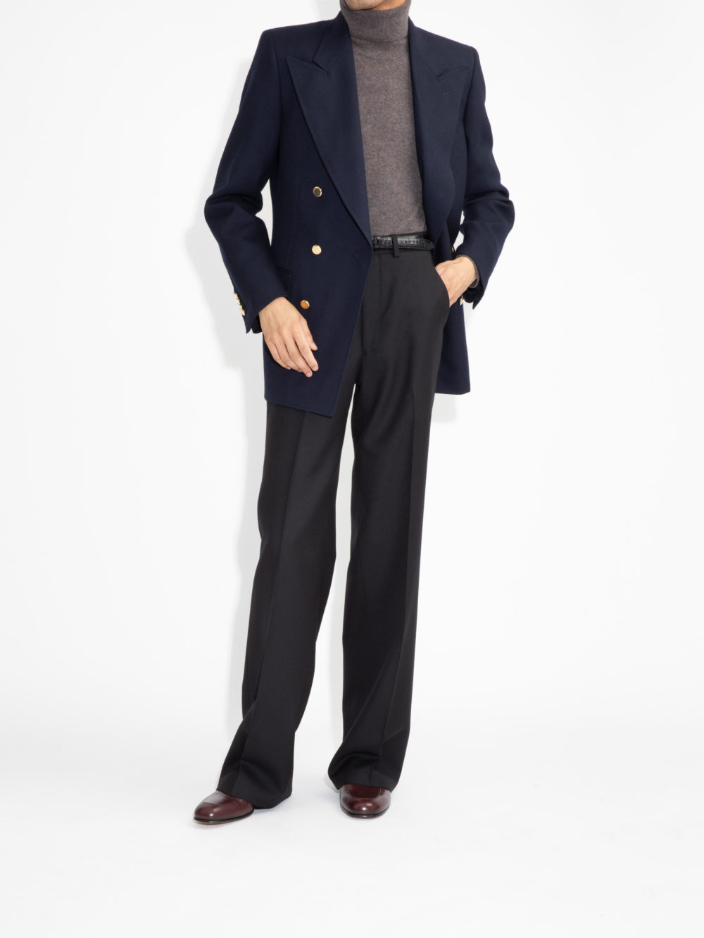 VESTE CROISÉE EN SERGÉ - BLEU MARINE6