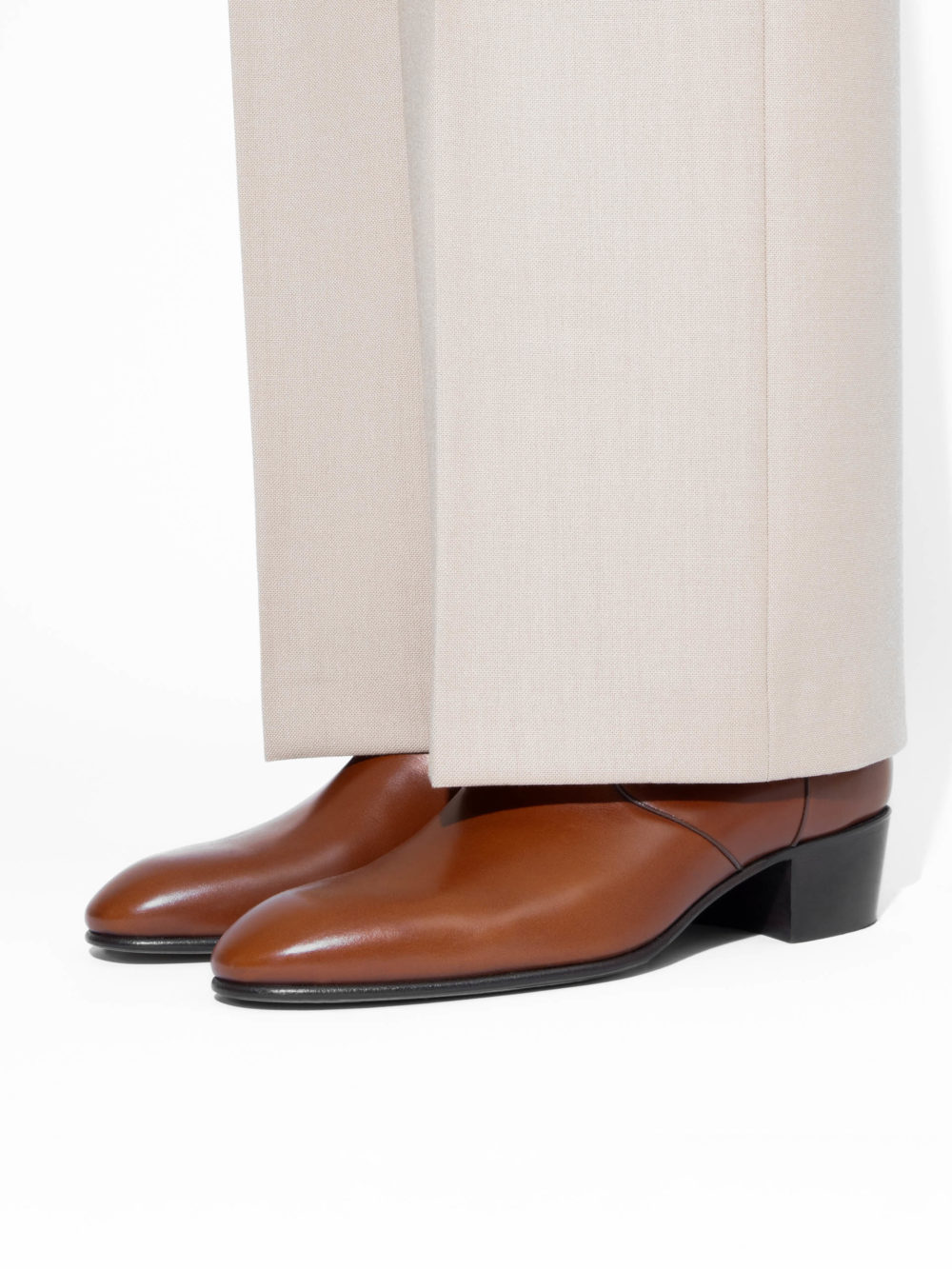 BOTTINES ZIPPÉES EN CUIR BOX - BOLET1