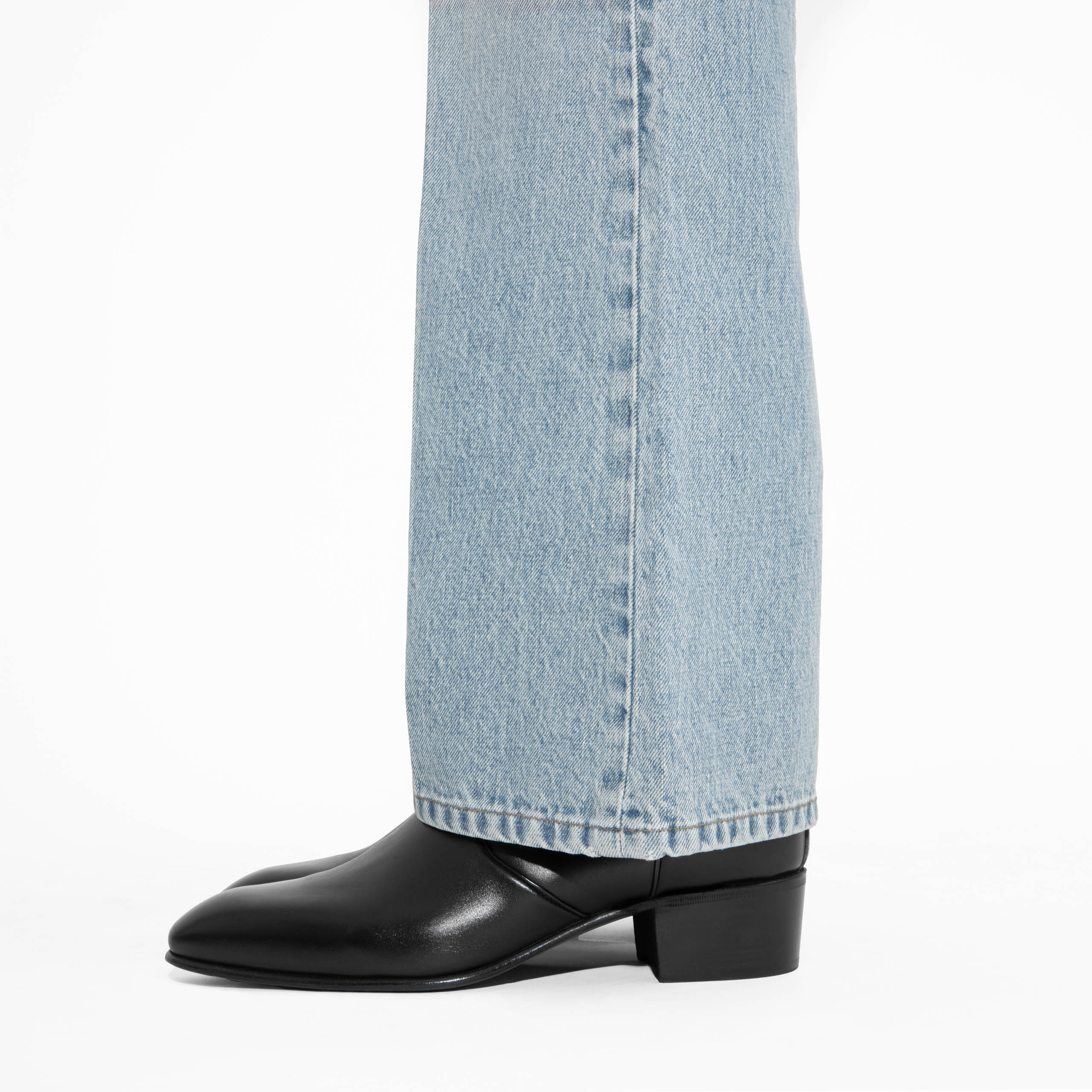 BOTTINES ZIPPÉES EN CUIR BOX - NOIRES_2