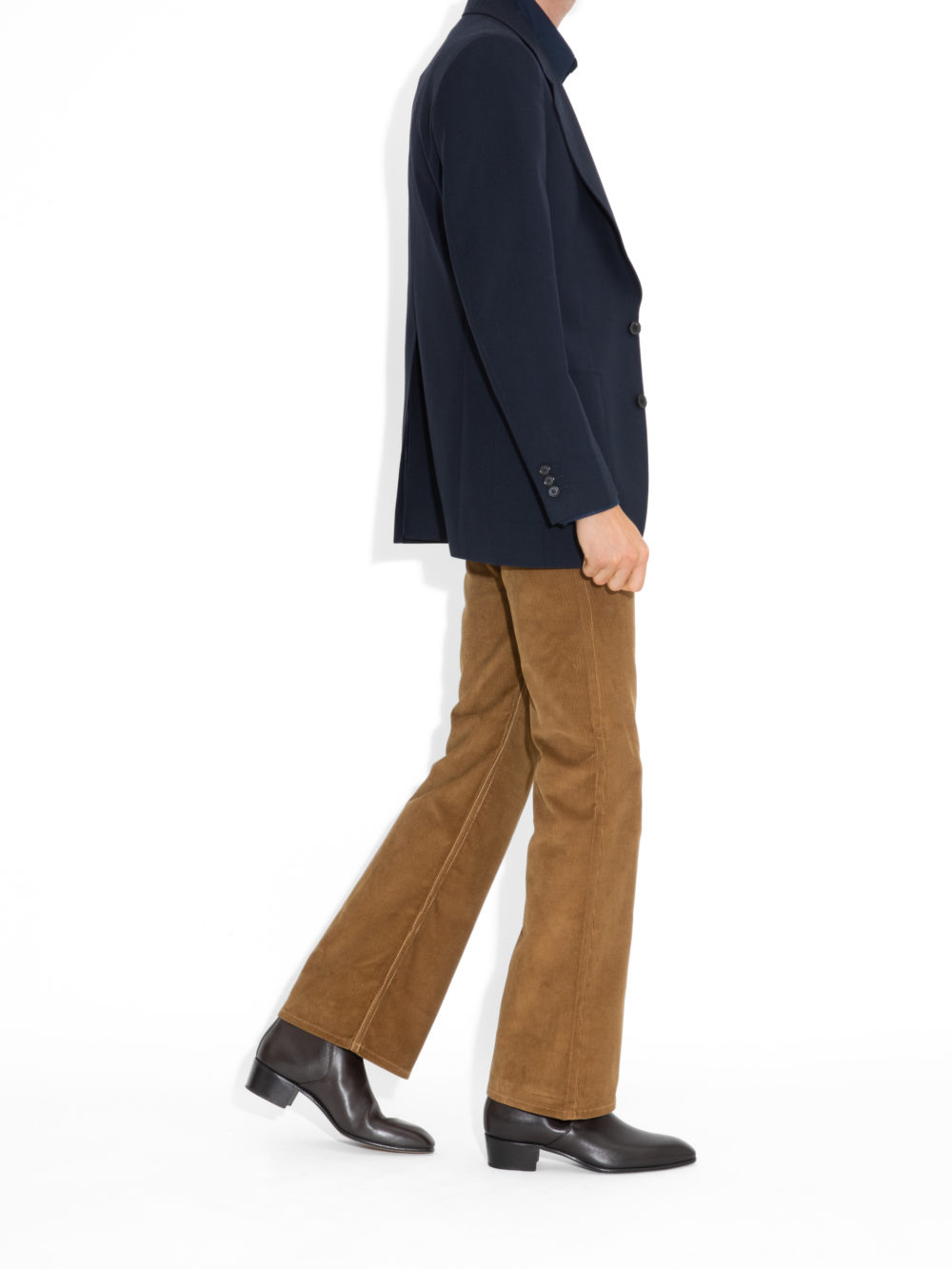 JEAN ÉVASÉ TAILLE HAUTE EN VELOURS CÔTELÉ - BRONZE_1