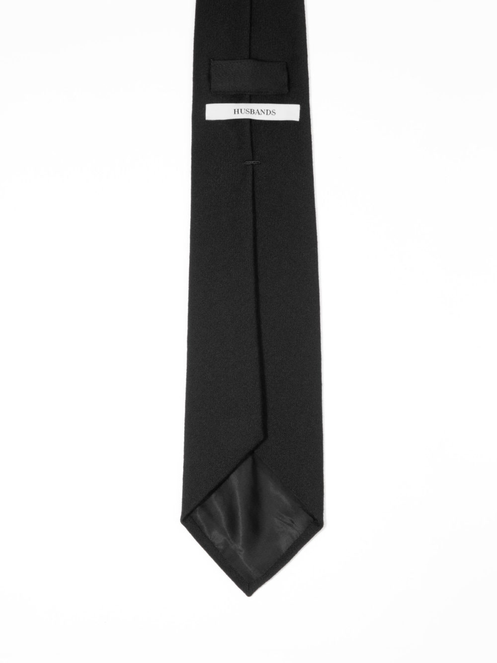 CRAVATE EN GRAIN DE POUDRE - NOIRE_1