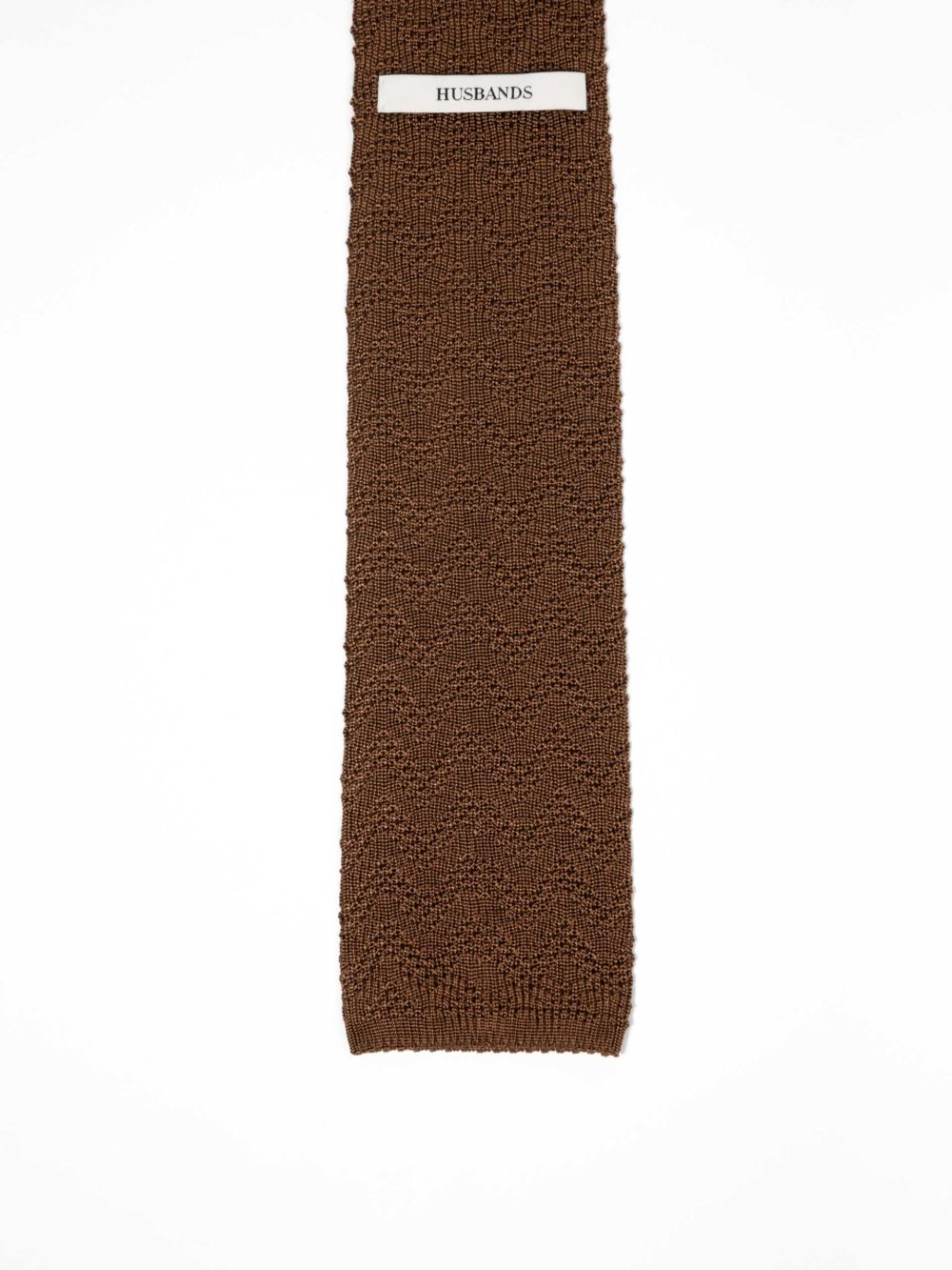 CRAVATE EN SOIE TRICOTÉE - BRONZE_1