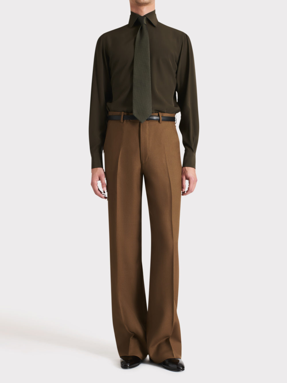 024_WIDE TROUSERS IN WORSTED WOOL TWILL - DARK BRONZE_1_0740
